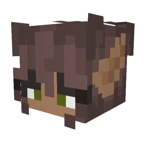 TheAnnelise Minecraft avatar head, 3D render