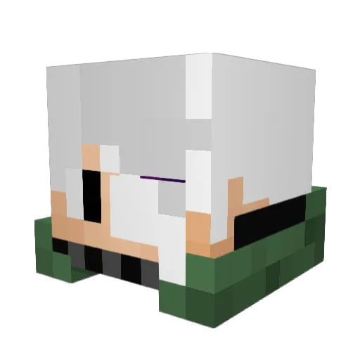 TheAntiVenom Minecraft avatar head, 3D render