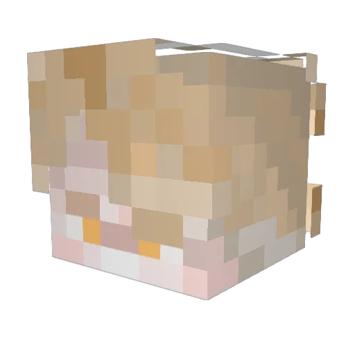 TheApollo7 Minecraft avatar head, 3D render