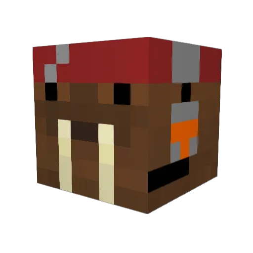 TheAppleHack Minecraft avatar head, 3D render