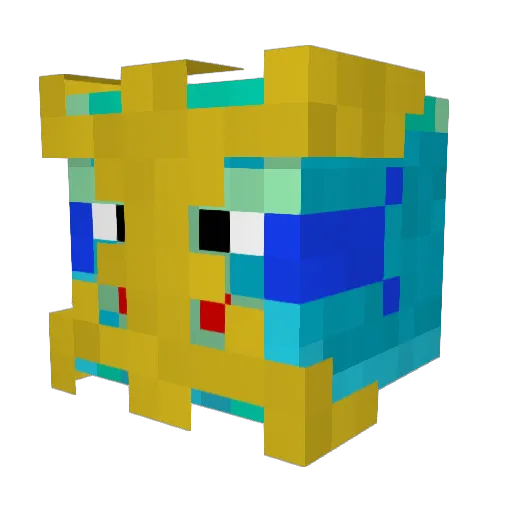 TheAquaPhoenix Minecraft avatar head, 3D render