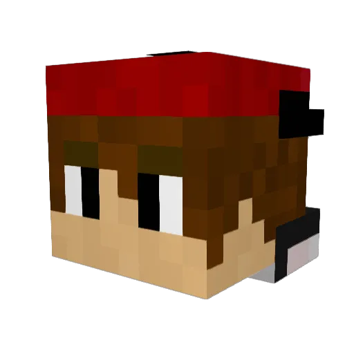 TheAser97 Minecraft avatar head, 3D render