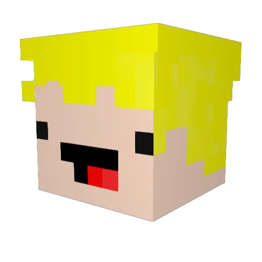 TheAsianGod Minecraft avatar head, 3D render