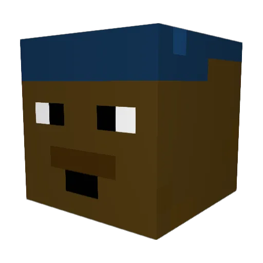 TheAsian_Man Minecraft avatar head, 3D render