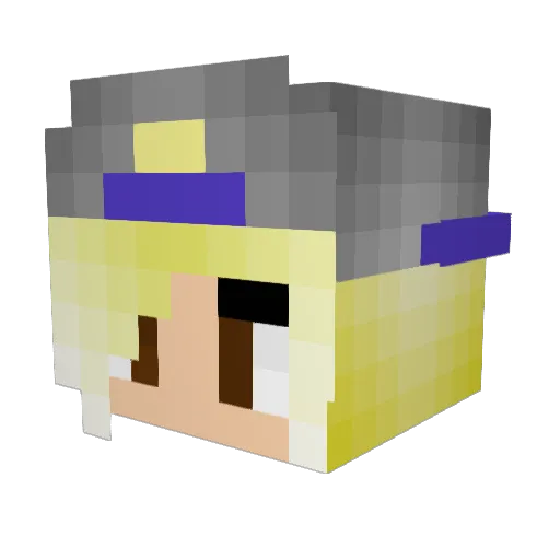 TheAvaa Minecraft avatar head, 3D render