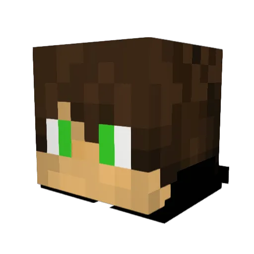 TheAventos Minecraft avatar head, 3D render