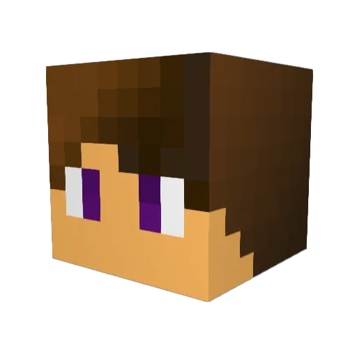 TheAvots Minecraft avatar head, 3D render
