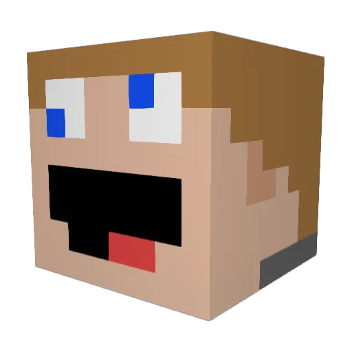 TheAwedOne Minecraft avatar head, 3D render