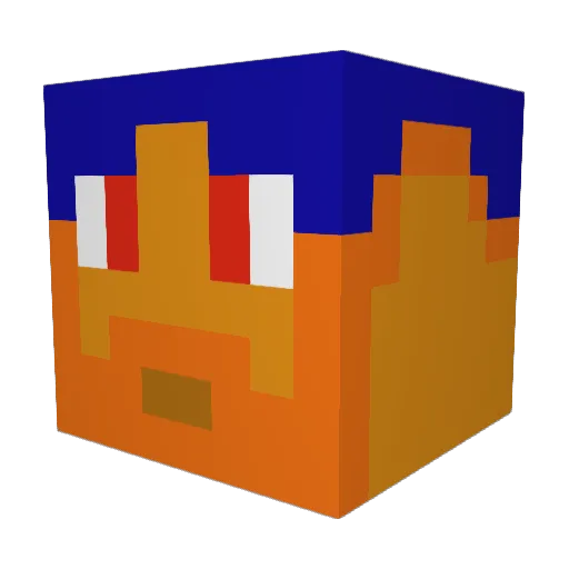 TheAxe73 Minecraft avatar head, 3D render