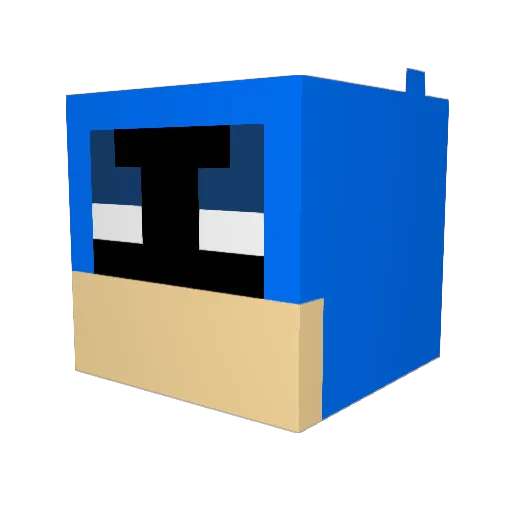 TheAzureDragon Minecraft avatar head, 3D render