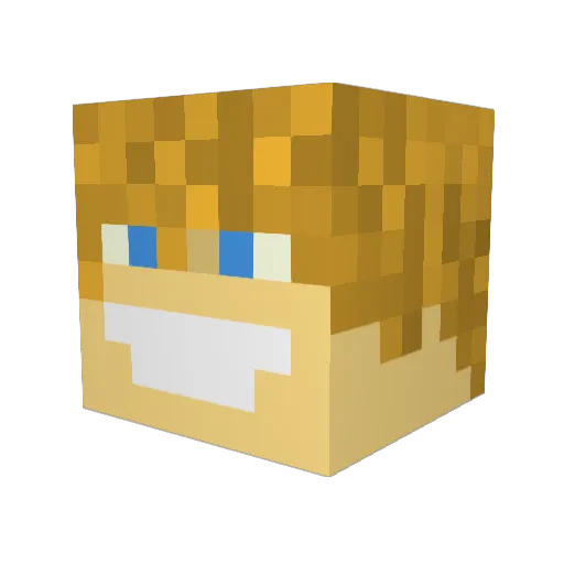 TheBEST_XP Minecraft avatar head, 3D render