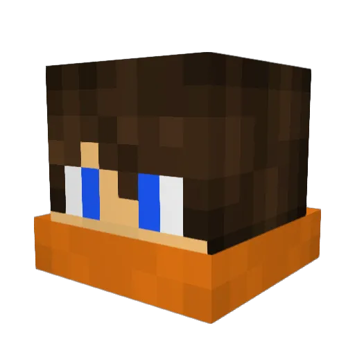 TheBIueArmor Minecraft avatar head, 3D render