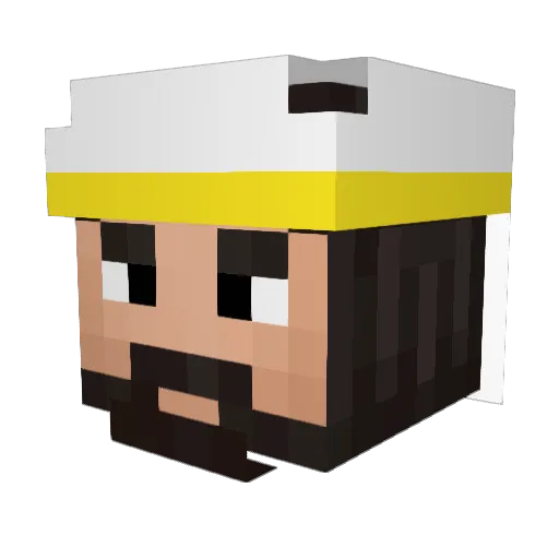 TheBLU3 Minecraft avatar head, 3D render