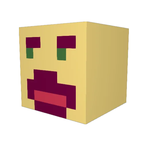 TheBOMBastic1 Minecraft avatar head, 3D render