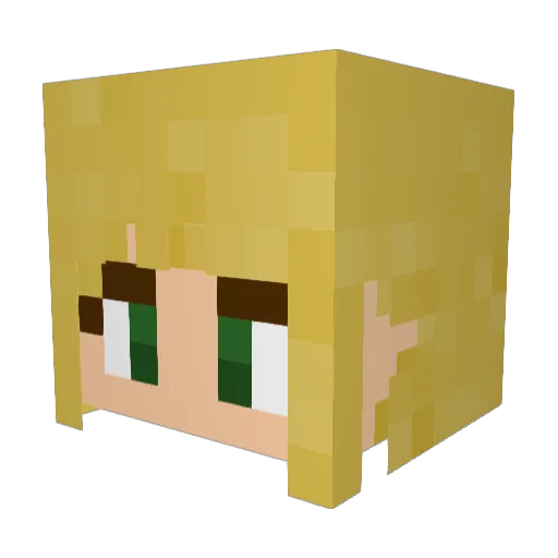 TheBabs69 Minecraft avatar head, 3D render
