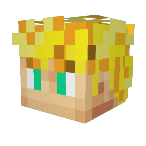 TheBabynator Minecraft avatar head, 3D render