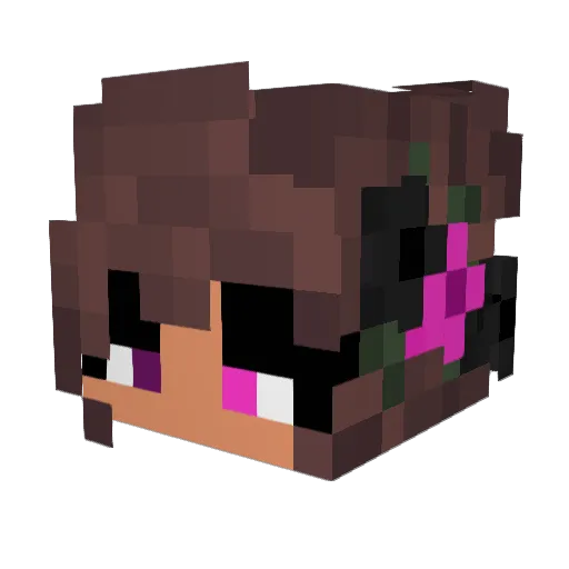 TheBadAmber173 Minecraft avatar head, 3D render