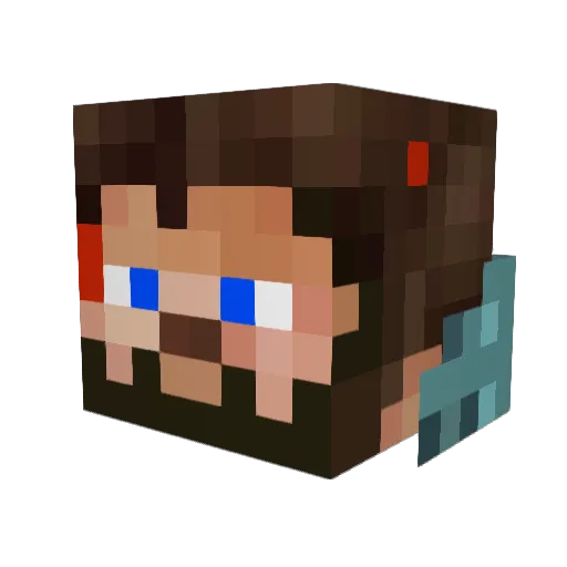 TheBadNinja Minecraft avatar head, 3D render