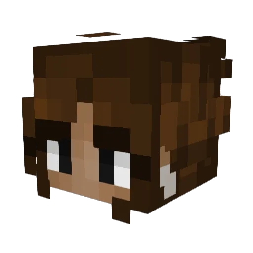TheBah Minecraft avatar head, 3D render