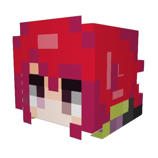 TheBakaretsu Minecraft avatar head, 3D render