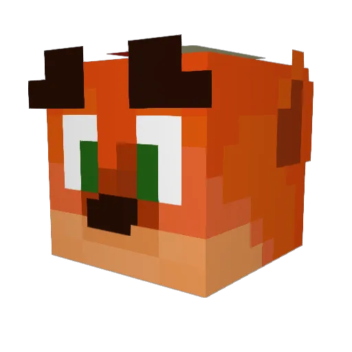 TheBakeStation Minecraft avatar head, 3D render