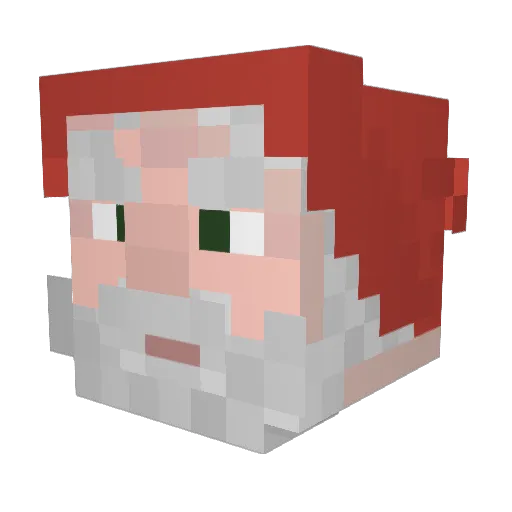 TheBaldFish Minecraft avatar head, 3D render