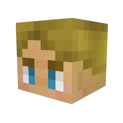 TheBananasaurus Minecraft avatar head, 3D render