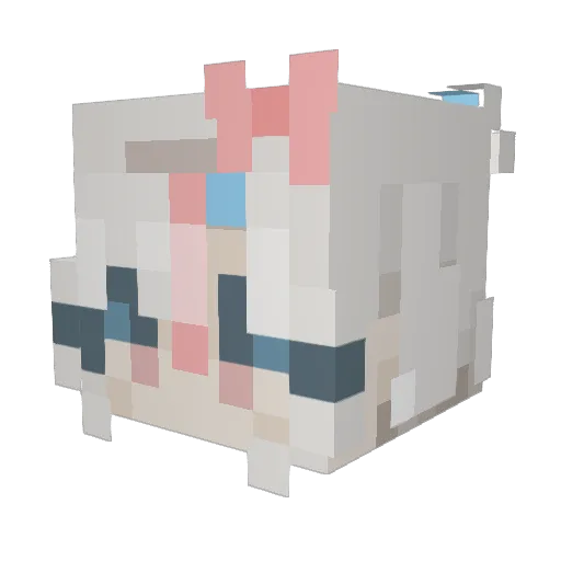TheBarcodeLass Minecraft avatar head, 3D render