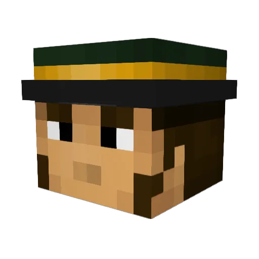 TheBard490 Minecraft avatar head, 3D render