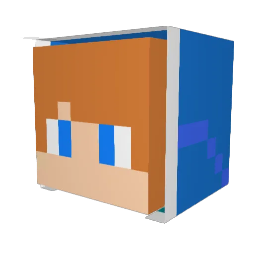 TheBasseMan Minecraft avatar head, 3D render