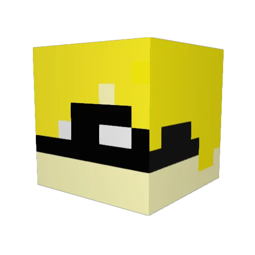 TheBatMax Minecraft avatar head, 3D render
