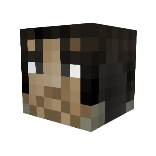 TheBaton Minecraft avatar head, 3D render