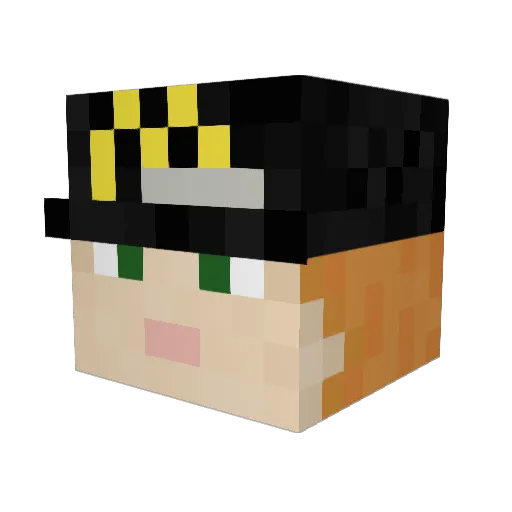 TheBazz Minecraft avatar head, 3D render