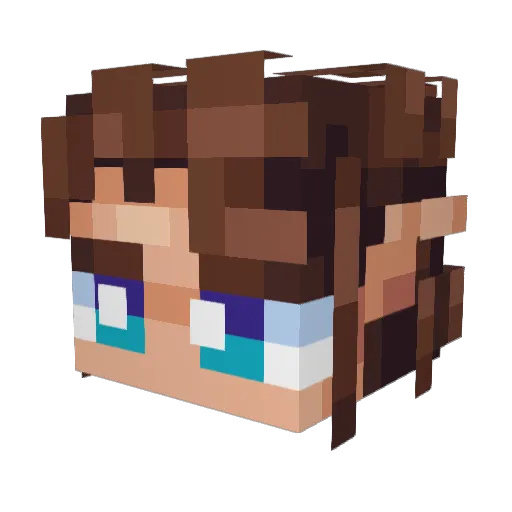 TheBearClass Minecraft avatar head, 3D render
