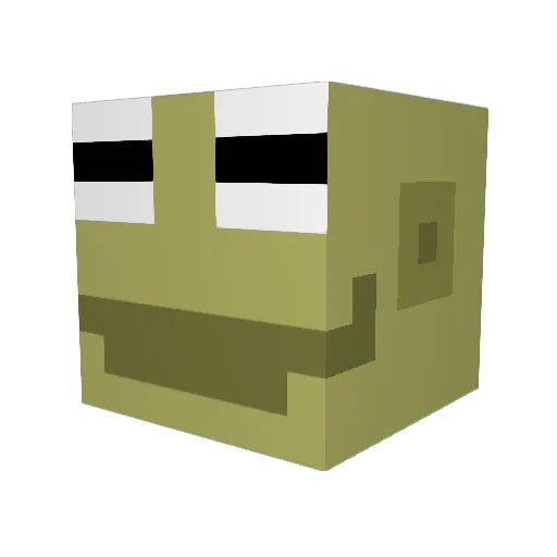 TheBearSaurus Minecraft avatar head, 3D render
