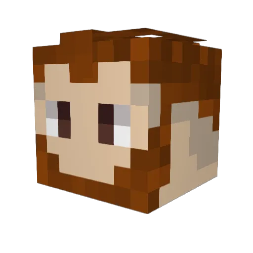 TheBear_07 Minecraft avatar head, 3D render