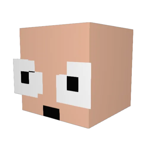 TheBeastAssasin Minecraft avatar head, 3D render