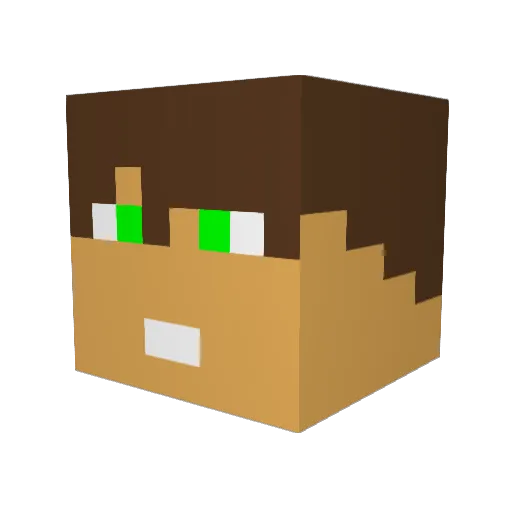 TheBeastColton Minecraft avatar head, 3D render