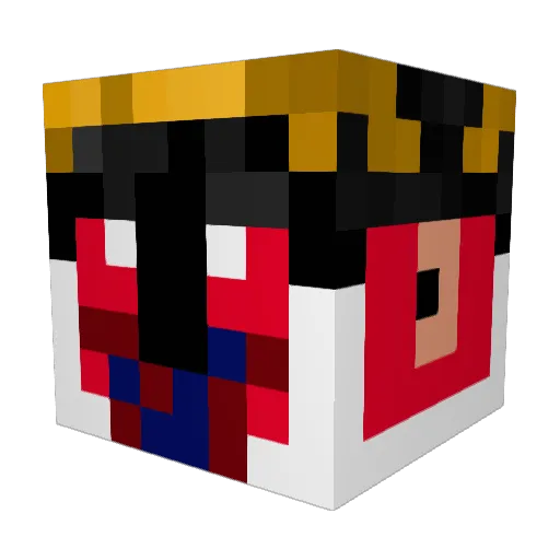 TheBeastOfFear Minecraft avatar head, 3D render