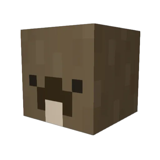 TheBeaverbadass Minecraft avatar head, 3D render