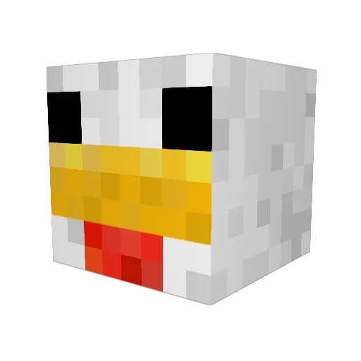 TheBebe2 Minecraft avatar head, 3D render