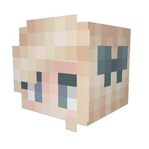 TheBecksterx Minecraft avatar head, 3D render