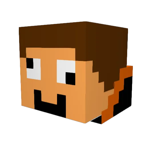 TheBeepBro Minecraft avatar head, 3D render