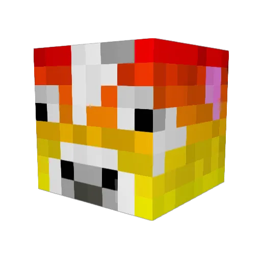 TheBellum Minecraft avatar head, 3D render