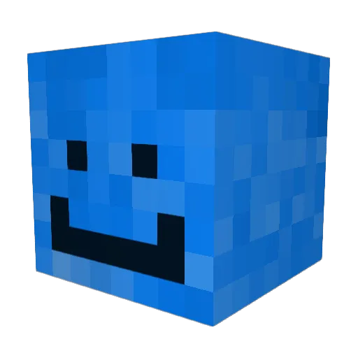 TheBelue Minecraft avatar head, 3D render