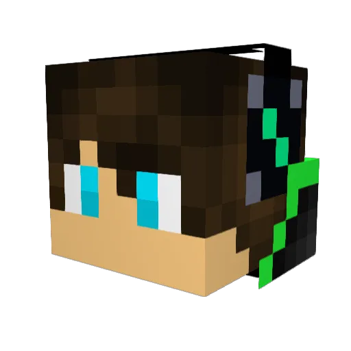 TheBeni Minecraft avatar head, 3D render