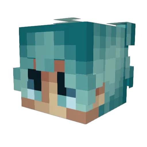 TheBennze Minecraft avatar head, 3D render