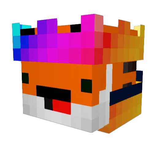 TheBestRGBFox_xD Minecraft avatar head, 3D render