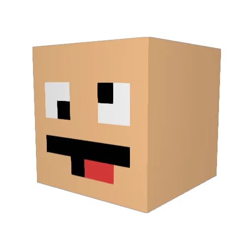 TheBetterDream Minecraft avatar head, 3D render