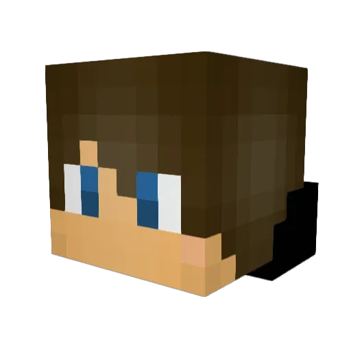 TheBetterGamer Minecraft avatar head, 3D render